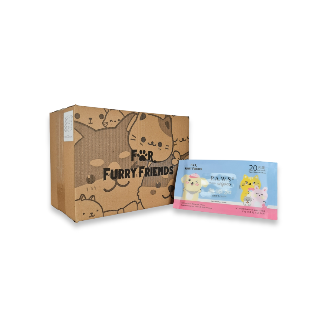 For Furry Friends - Pet's Activated Water Sanitizer (P.A.W.S) Travel Wipes for Pets (20pcs)