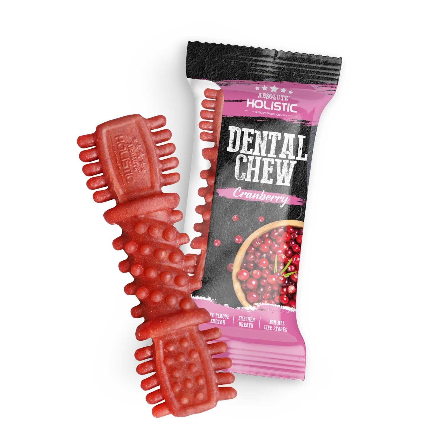 Absolute Holistic - Cranberry Dental Chew - Dog Treats (2 Sizes)