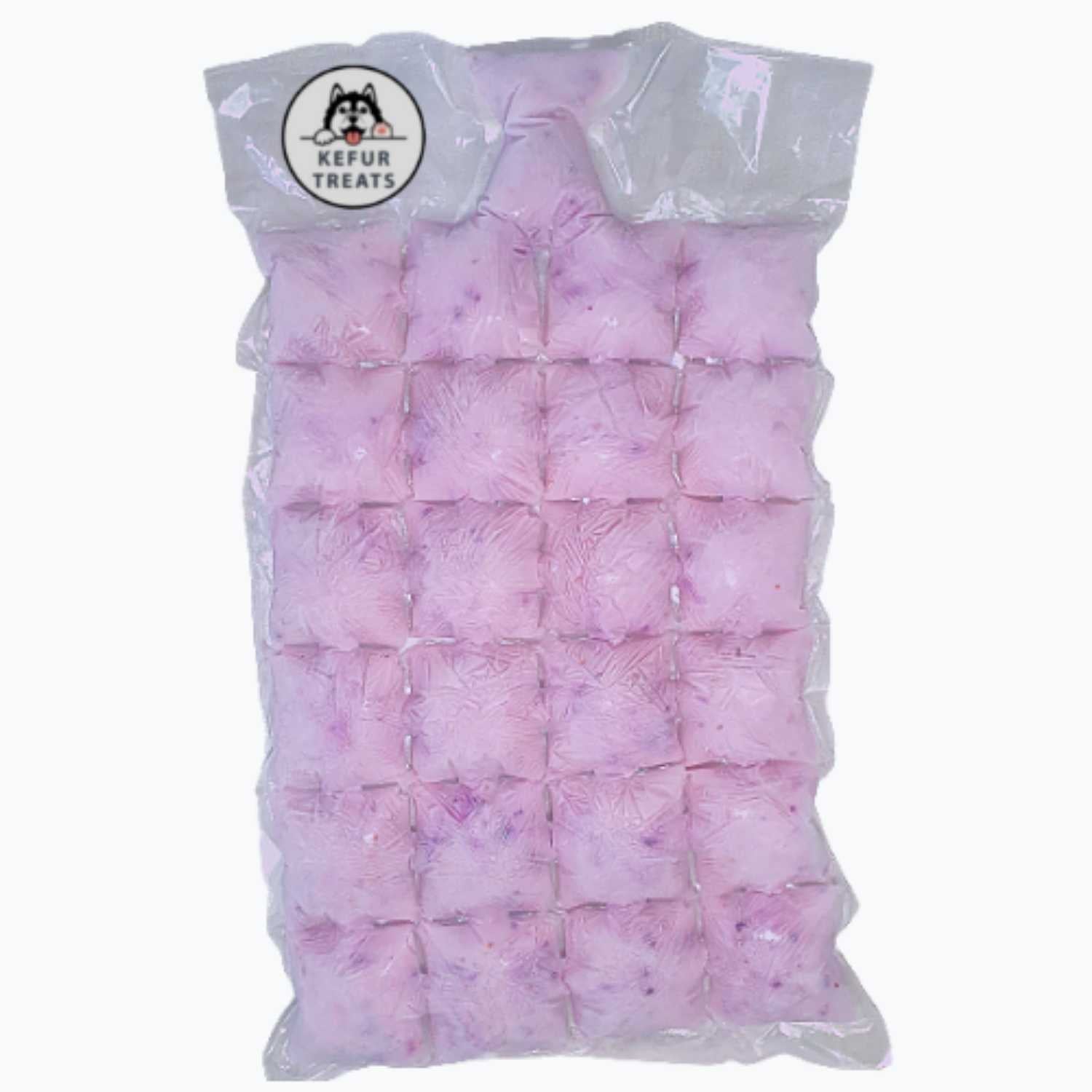 KEFUR TREATS - BLUEBERRY Cow Milk Kefir Frozen Pack (24 Cubes) - Pet Treats