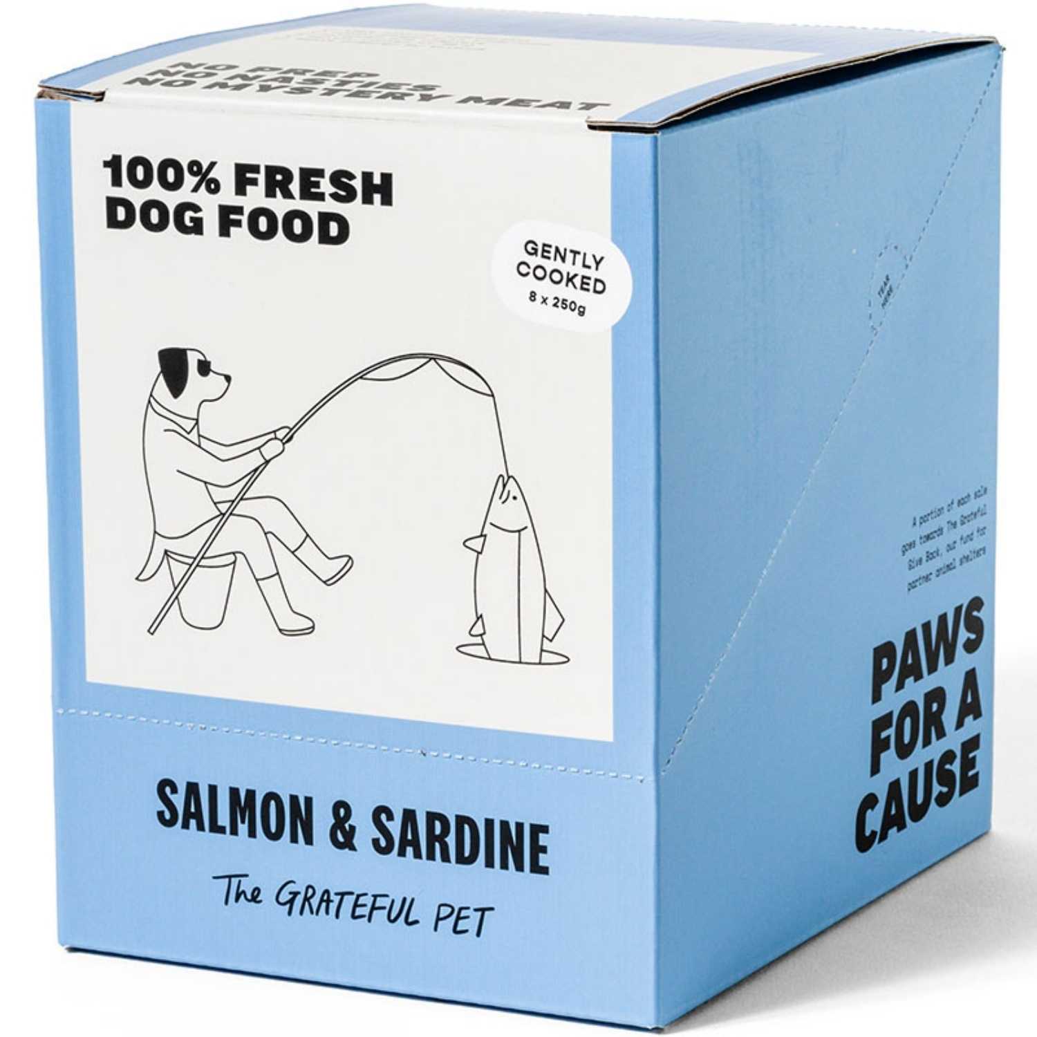 The Grateful Pet - Gently Cooked (Salmon & Sardine) - Dog (8 x 250g Pouch) Food (Case)