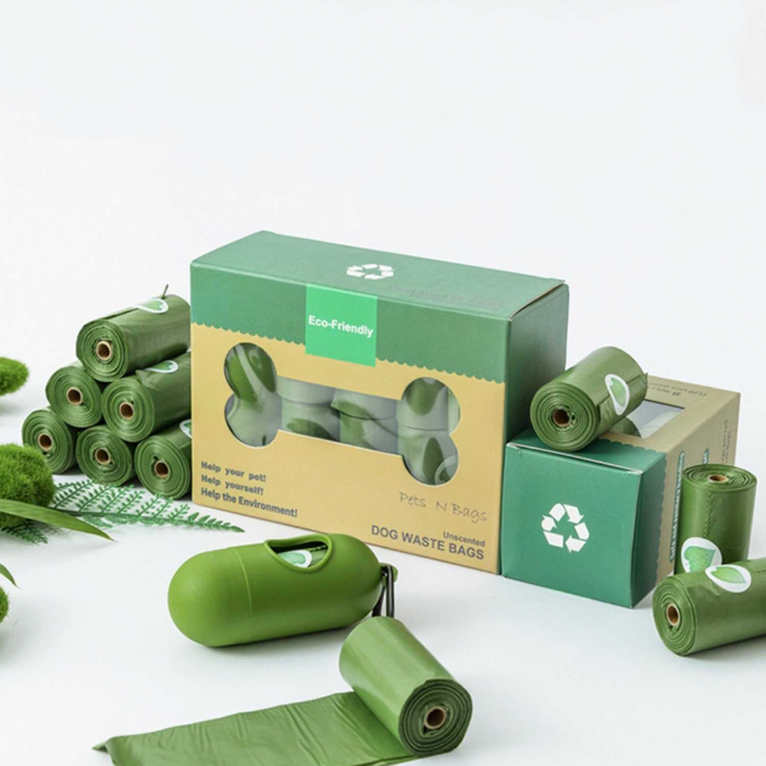 For Furry Friends - Biodegrable Dog Waste Bag (16 Rolls + Holder)