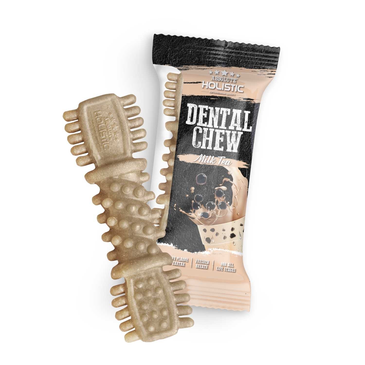 Absolute Holistic - Milk Tea Dental Chew - Dog Treats (2 Sizes)