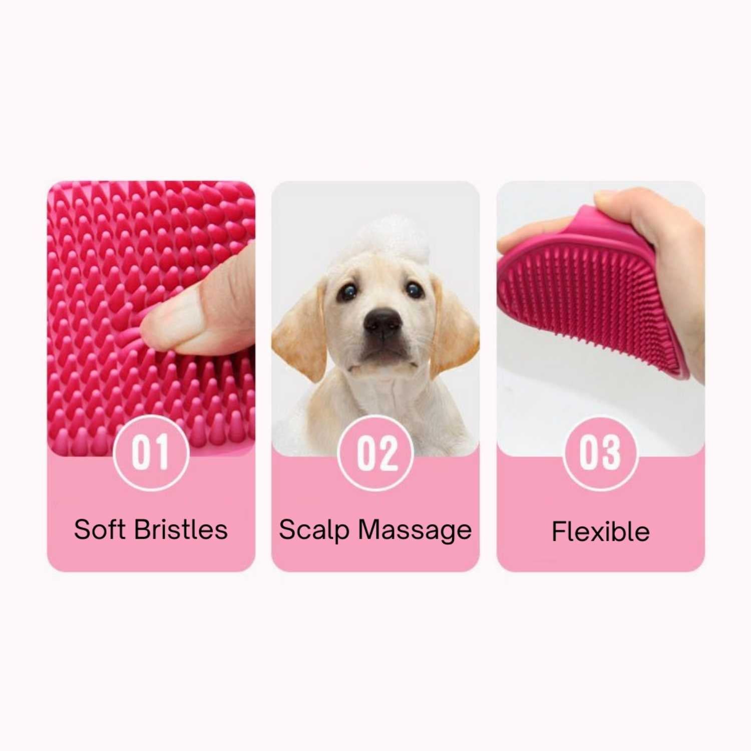 For Furry Friends - Massage Brush for Pets (2 Colours)