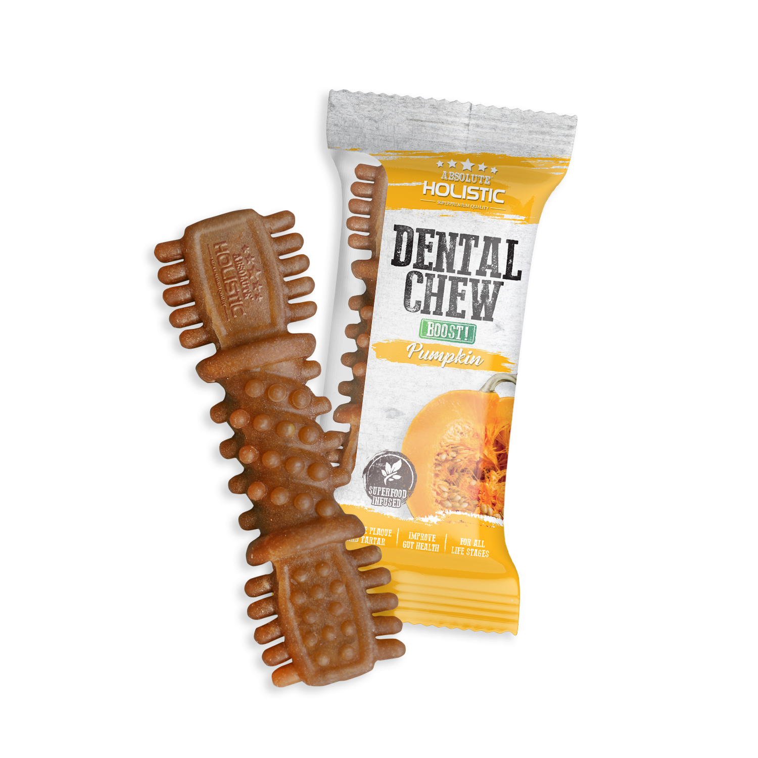 Absolute Holistic - Pumpkin Boost Dental Chew 4" - Dog Treats (25g/pc)