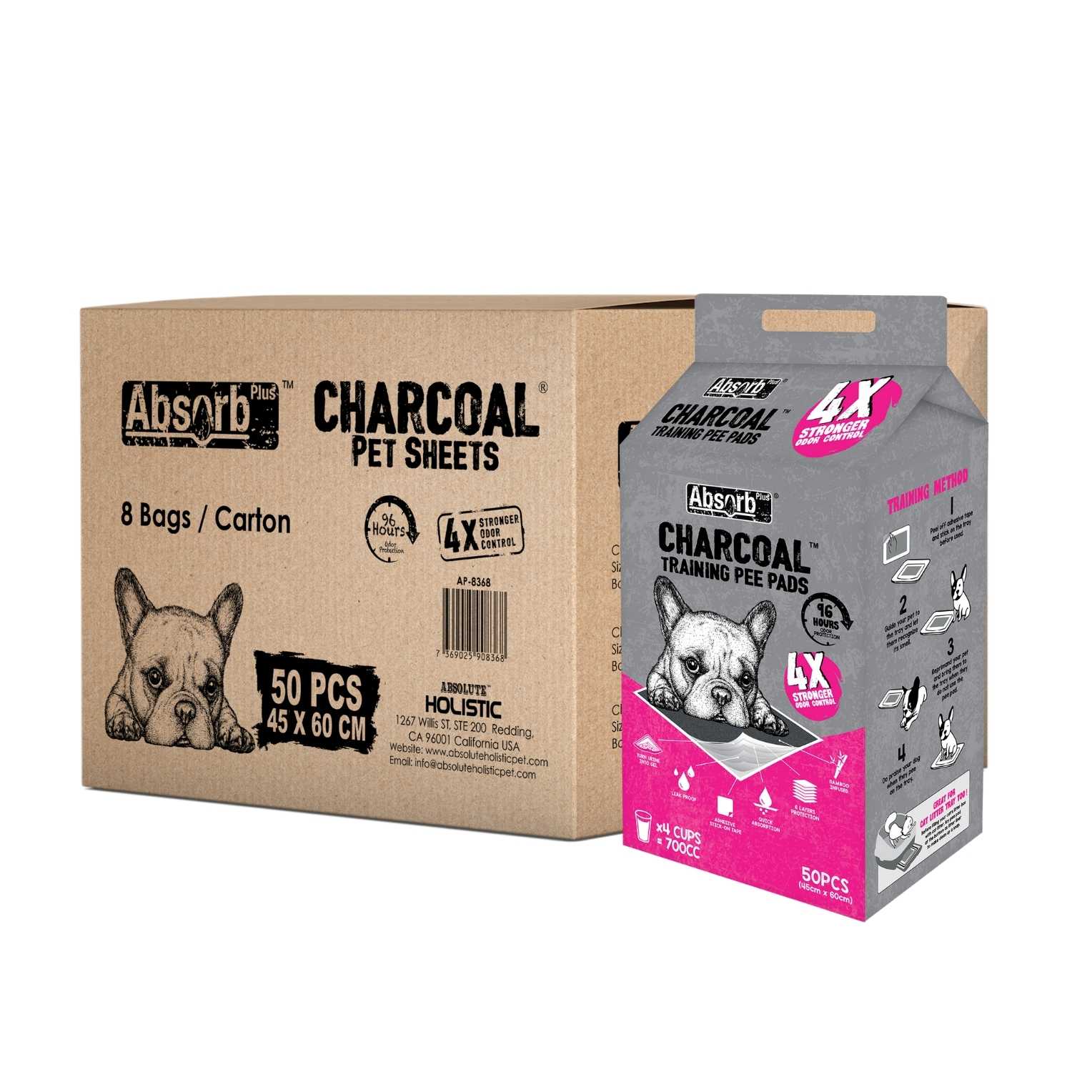 Absorb Plus - Charcoal Pet Sheets for Dogs (3 Sizes)