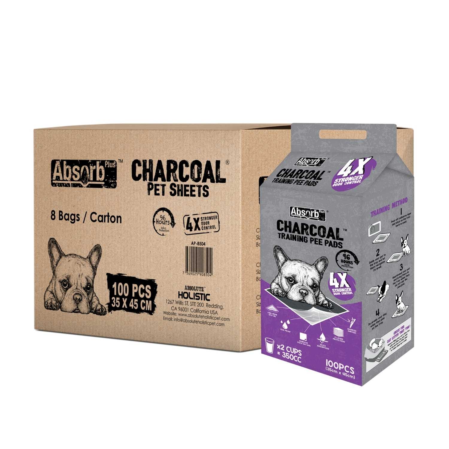 Absorb Plus - Charcoal Pet Sheets for Dogs (3 Sizes)