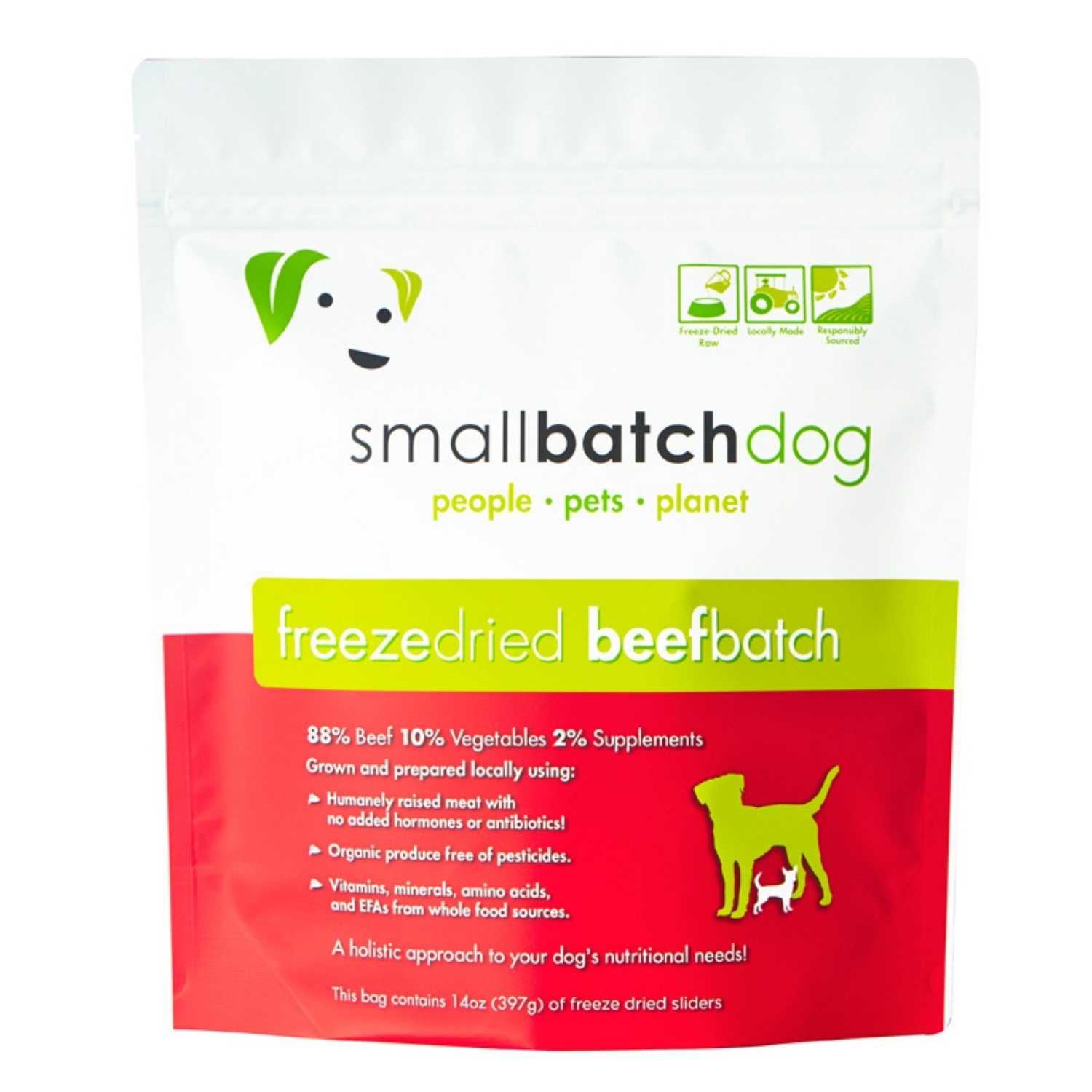 Smallbatch - Beef Premium Freeze-Dried Raw Slider - Dog 14oz Food