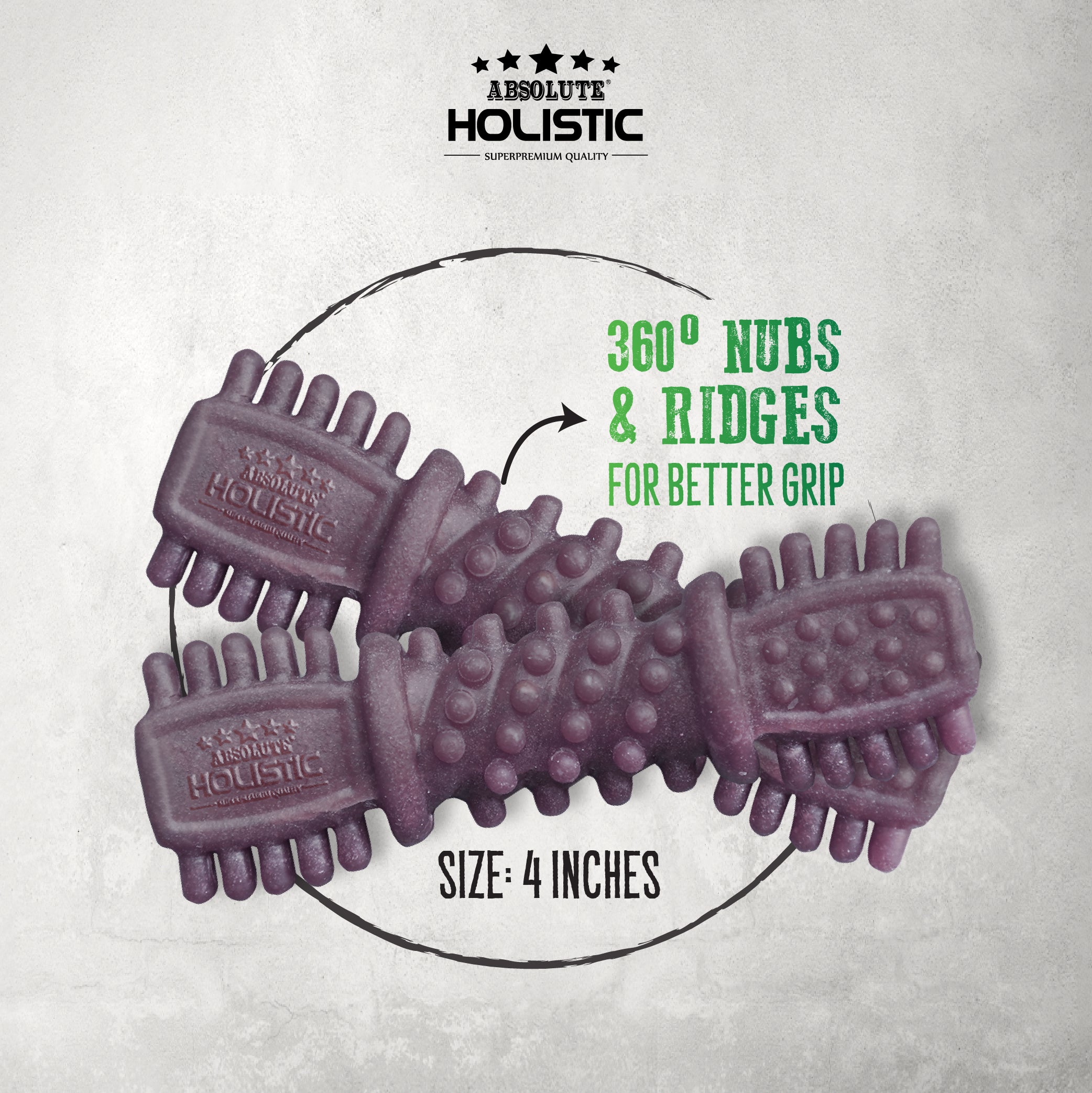 Absolute Holistic - Blueberry Boost Dental Chew 4" - Dog Treats (25g/pc)