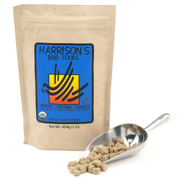 Harrison's Bird Foods - Pepper Lifetime Coarse for Medium to Large Birds (2 Sizes)