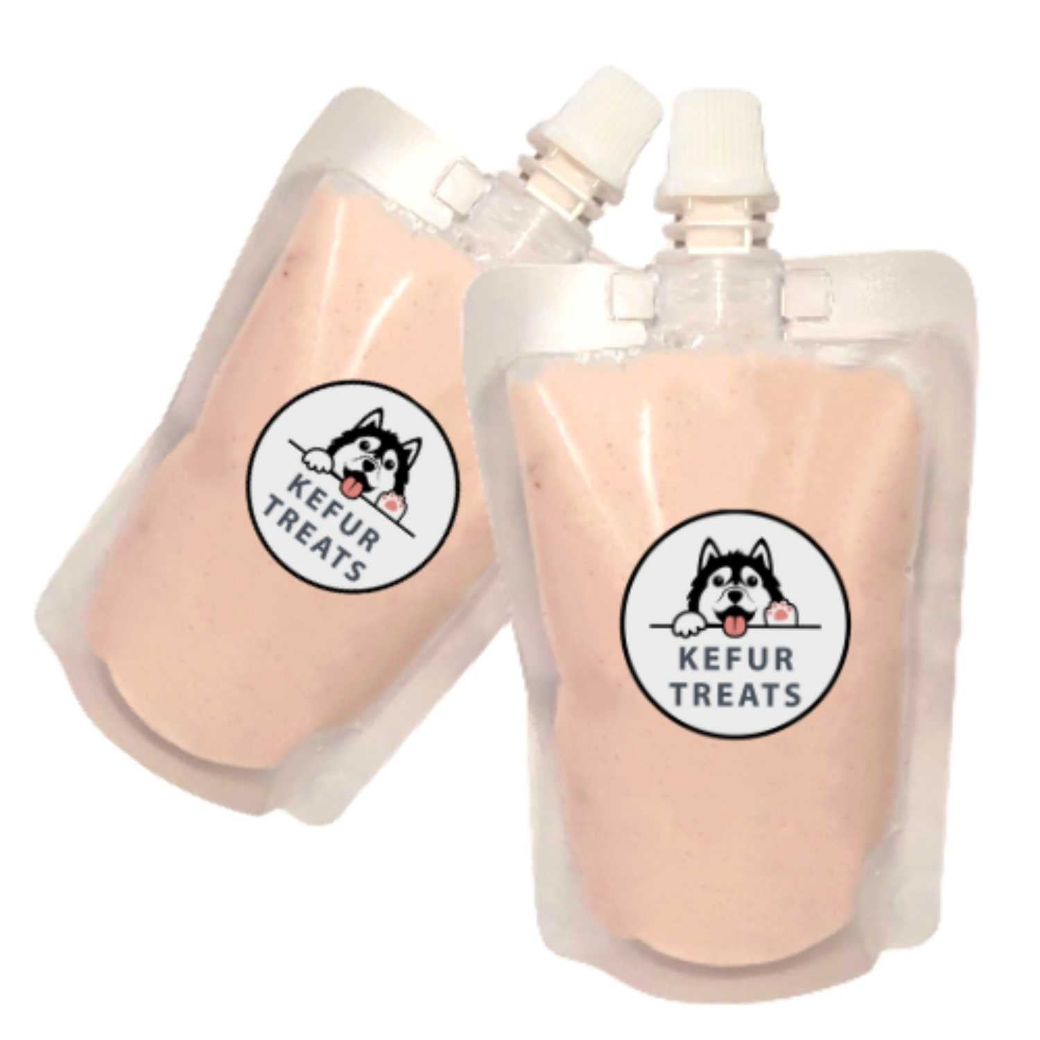 KEFUR TREATS - STRAWBERRY Cow Milk Kefir Liquid Pouch (250ml) - Pet Treats