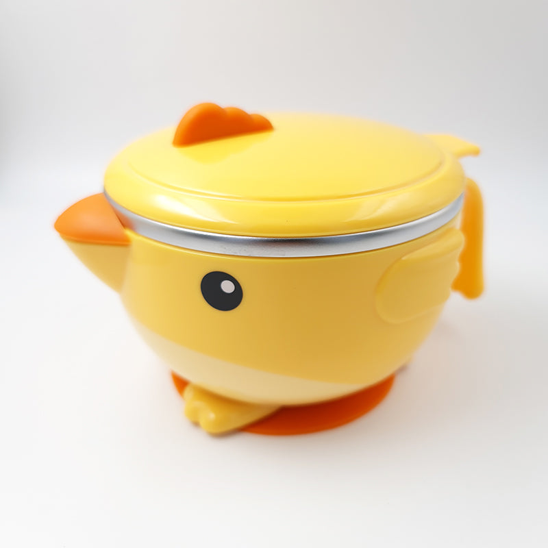 For Furry Friends - Pet Insulated Bowl (Yellow Chick) for Dogs & Cats