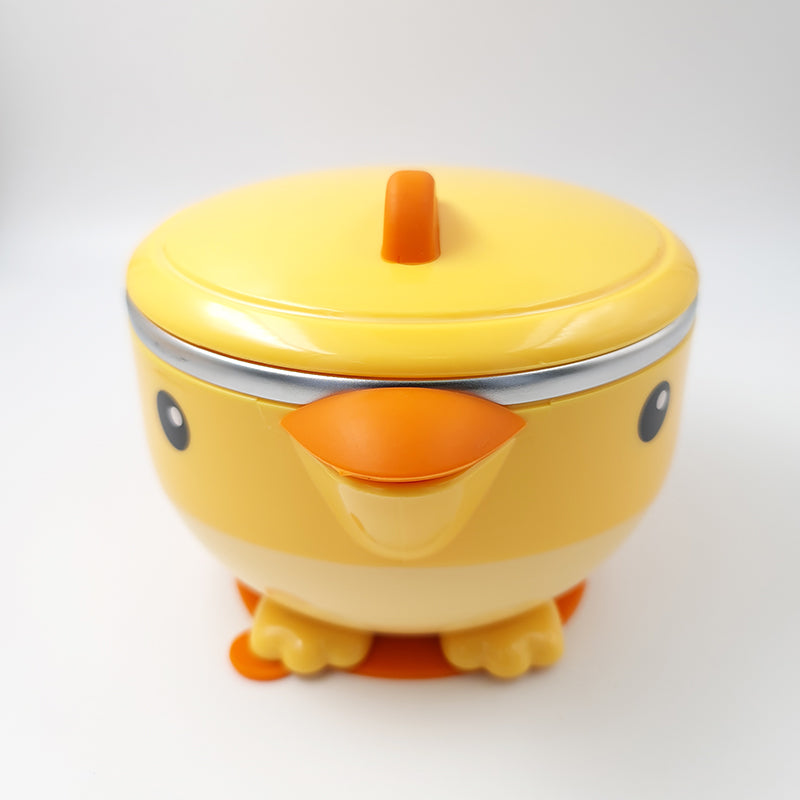 For Furry Friends - Pet Insulated Bowl (Yellow Chick) for Dogs & Cats