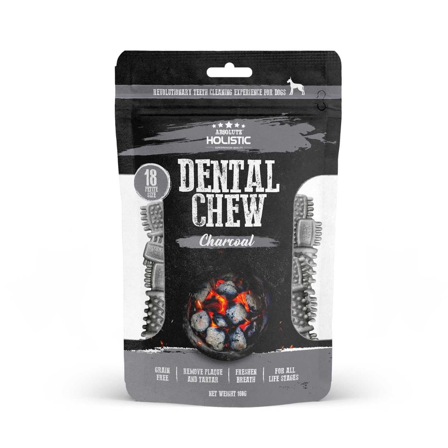 Absolute Holistic - Charcoal Dental Chew - Dog Treats (2 Sizes)