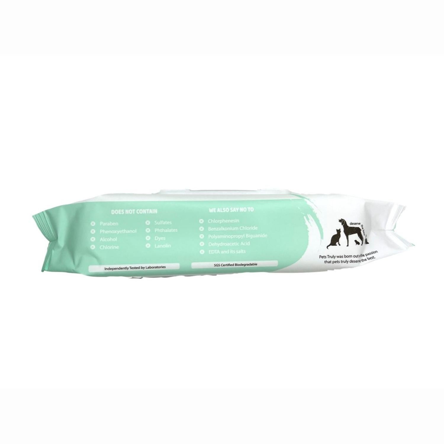 Pets Truly - Hypo-Allergenic Unbleached Bamboo Wipes for Pets 80pcs