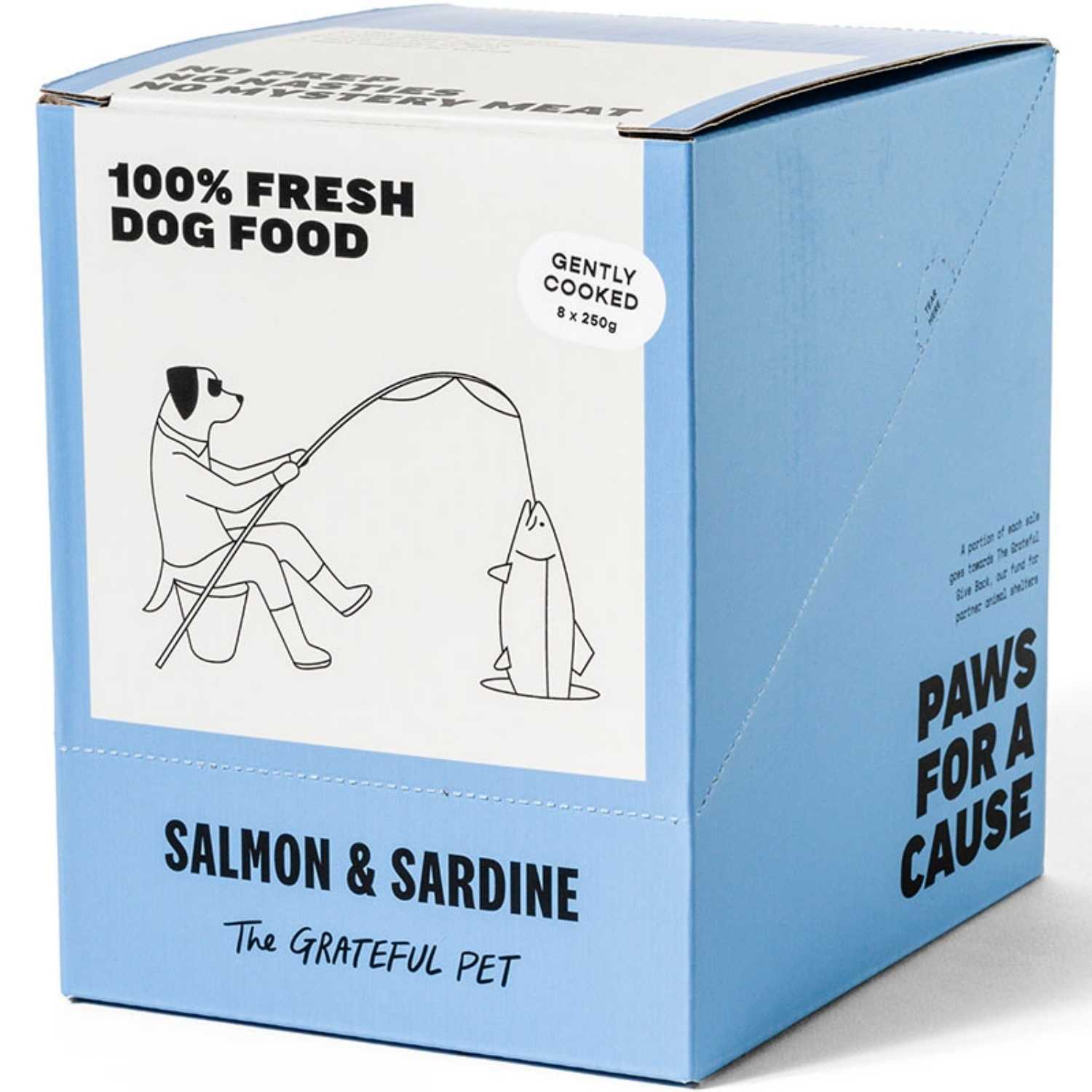 The Grateful Pet - Gently Cooked (Salmon & Sardine) - Dog (8 x 250g Pouch) Food (Case)