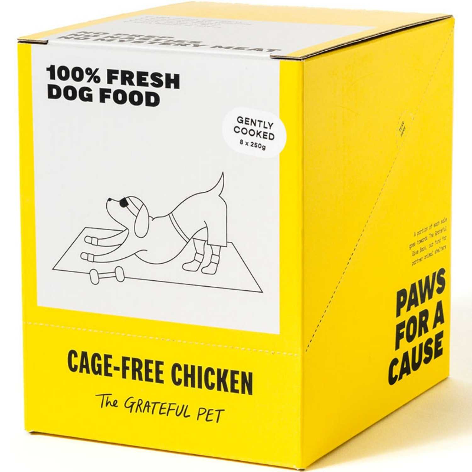 The Grateful Pet - Gently Cooked (Cage-Free Chicken) - Dog (8 x 250g Pouch) Food (Case)