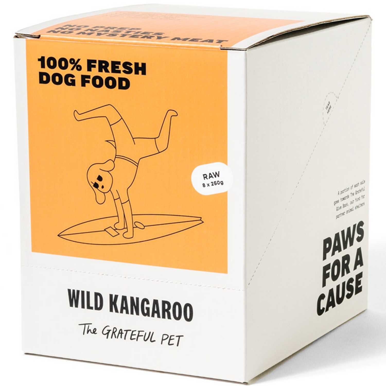 The Grateful Pet - Raw (Wild Kangaroo) - Dog (8 x 250g Pouch) Food (Case)