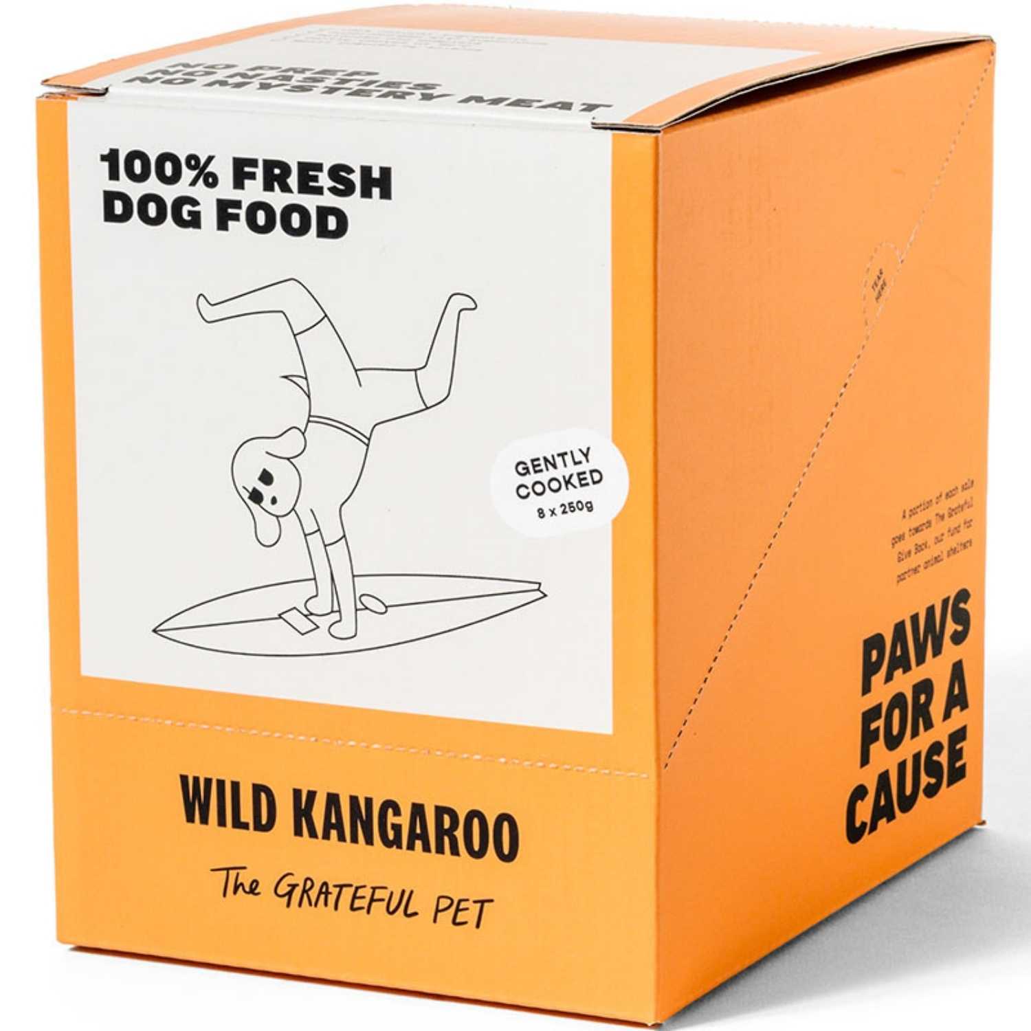 The Grateful Pet - Gently Cooked (Wild Kangaroo) - Dog (8 x 250g Pouch) Food (Case)