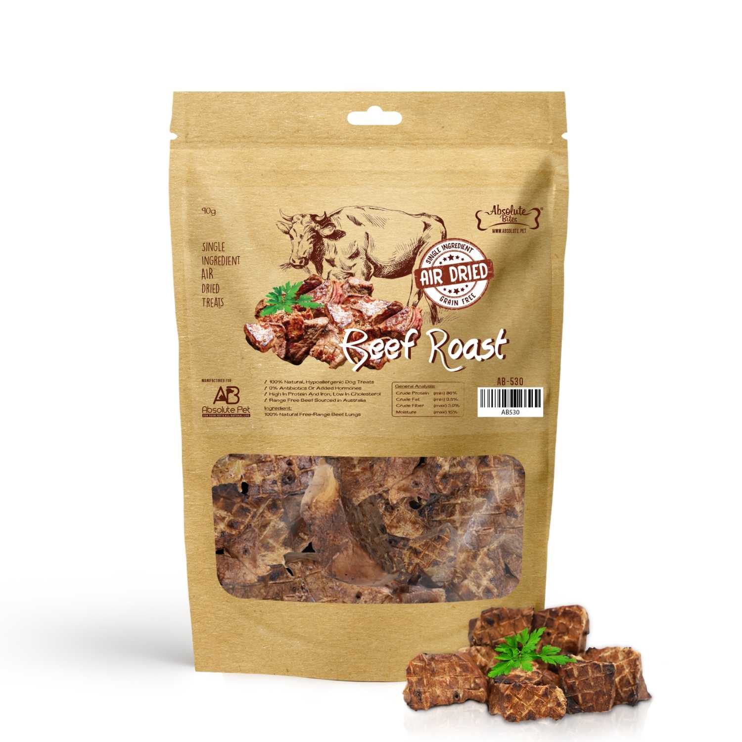Absolute Bites - Beef Roast for Dogs (2 Sizes)