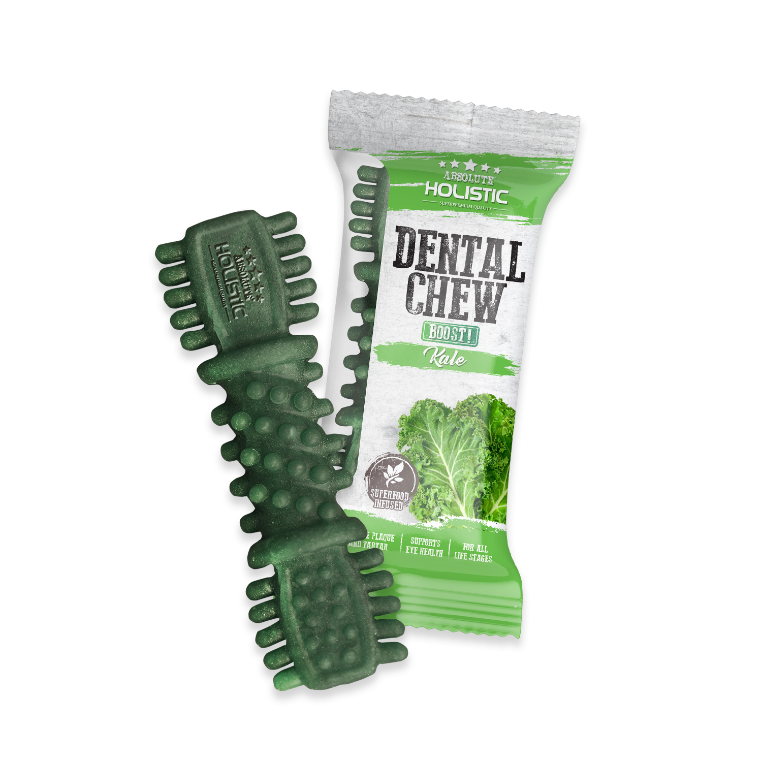Absolute Holistic - Kale Boost Dental Chew 4" - Dog Treats (25g/pc)