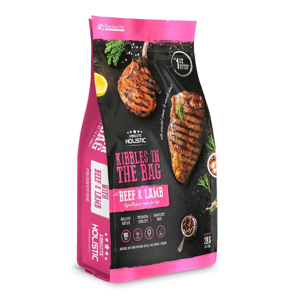 Absolute Holistic - Kibbles In The Bag (Beef & Lamb) for Dogs (2kg/12k