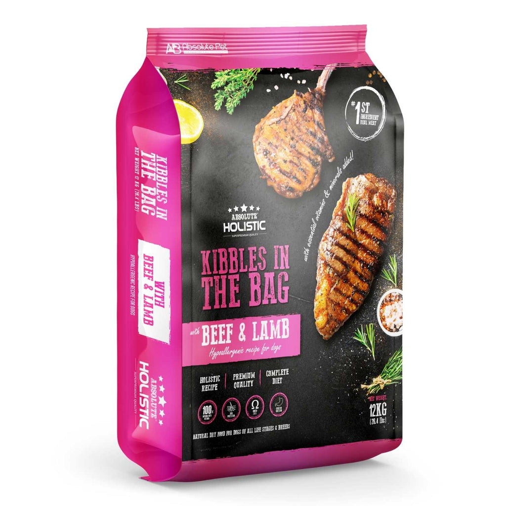 Absolute Holistic - Kibbles In The Bag (Beef & Lamb) for Dogs (2kg/12k