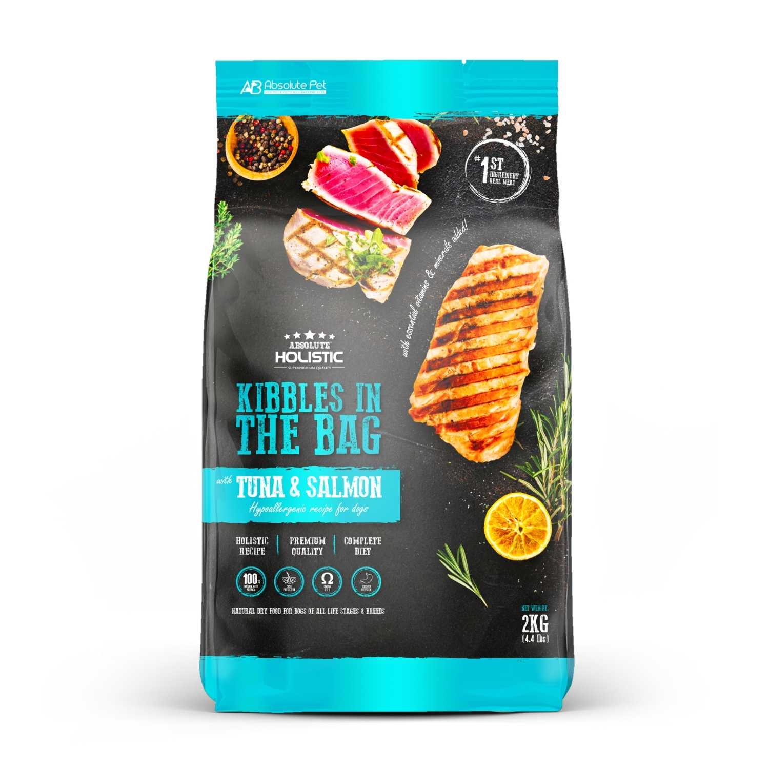 Absolute Holistic - Kibbles In The Bag (Tuna & Salmon) - Dog Food (2 Sizes)