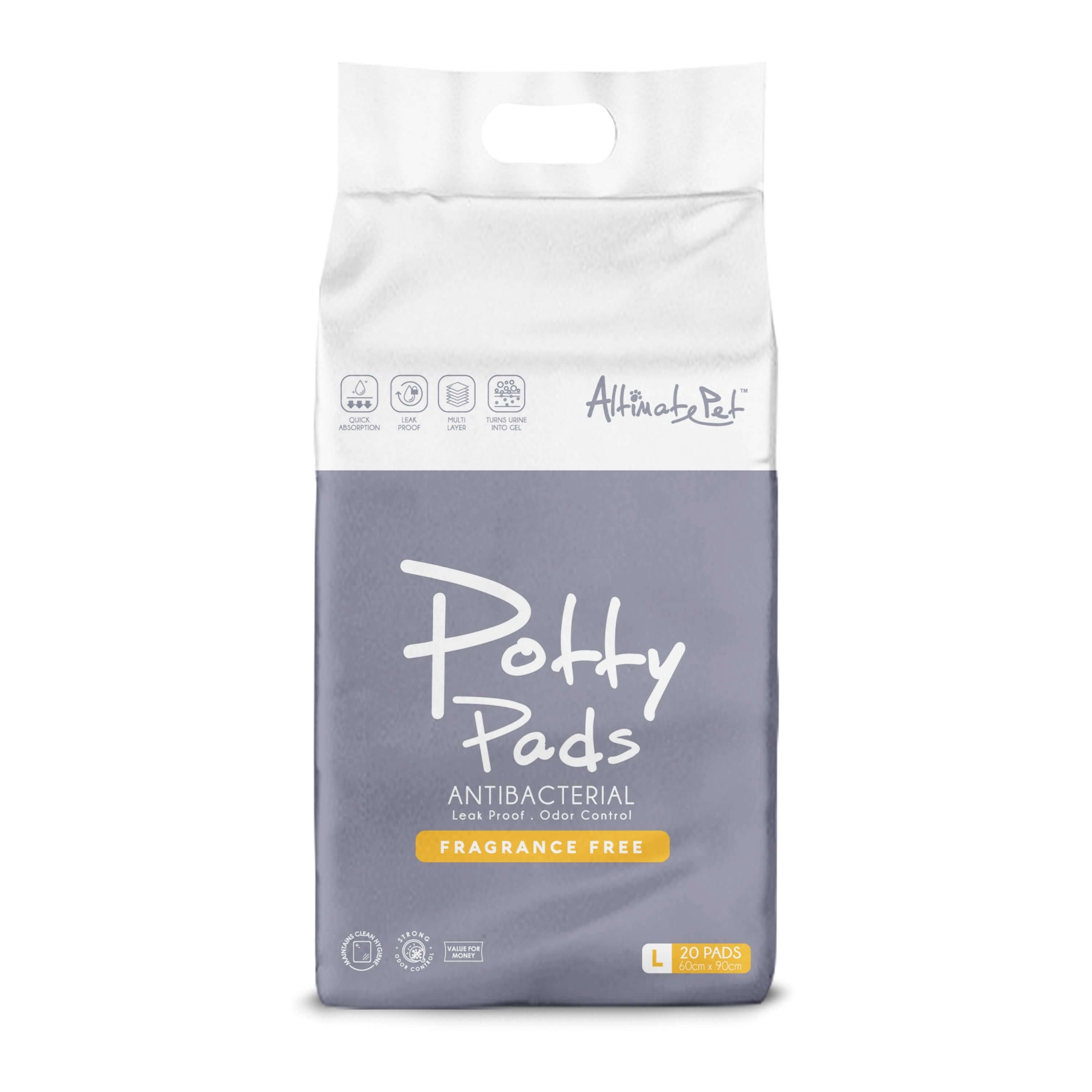 Altimate Pet - Antibacterial Fragrance Free Potty Pads for Dogs (3 Sizes)