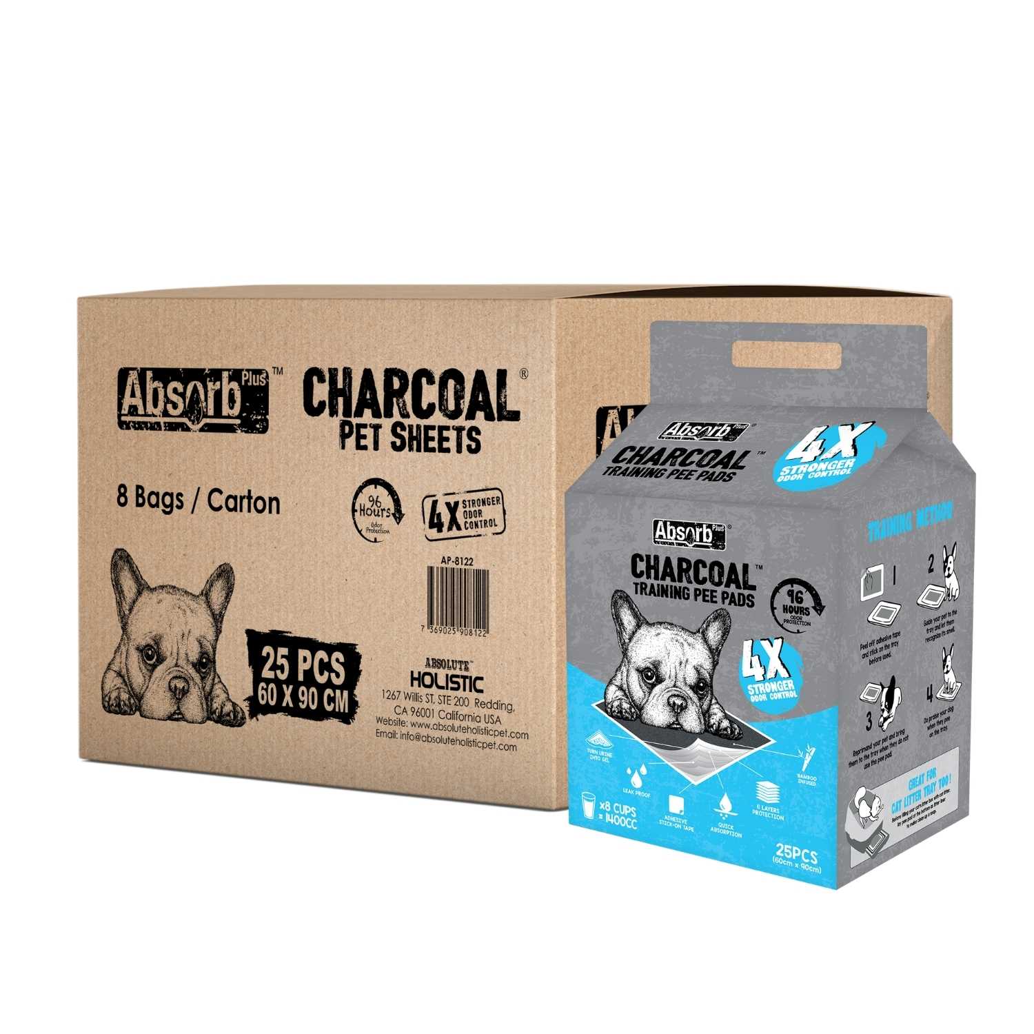 Absorb Plus - Charcoal Pet Sheets for Dogs (3 Sizes)