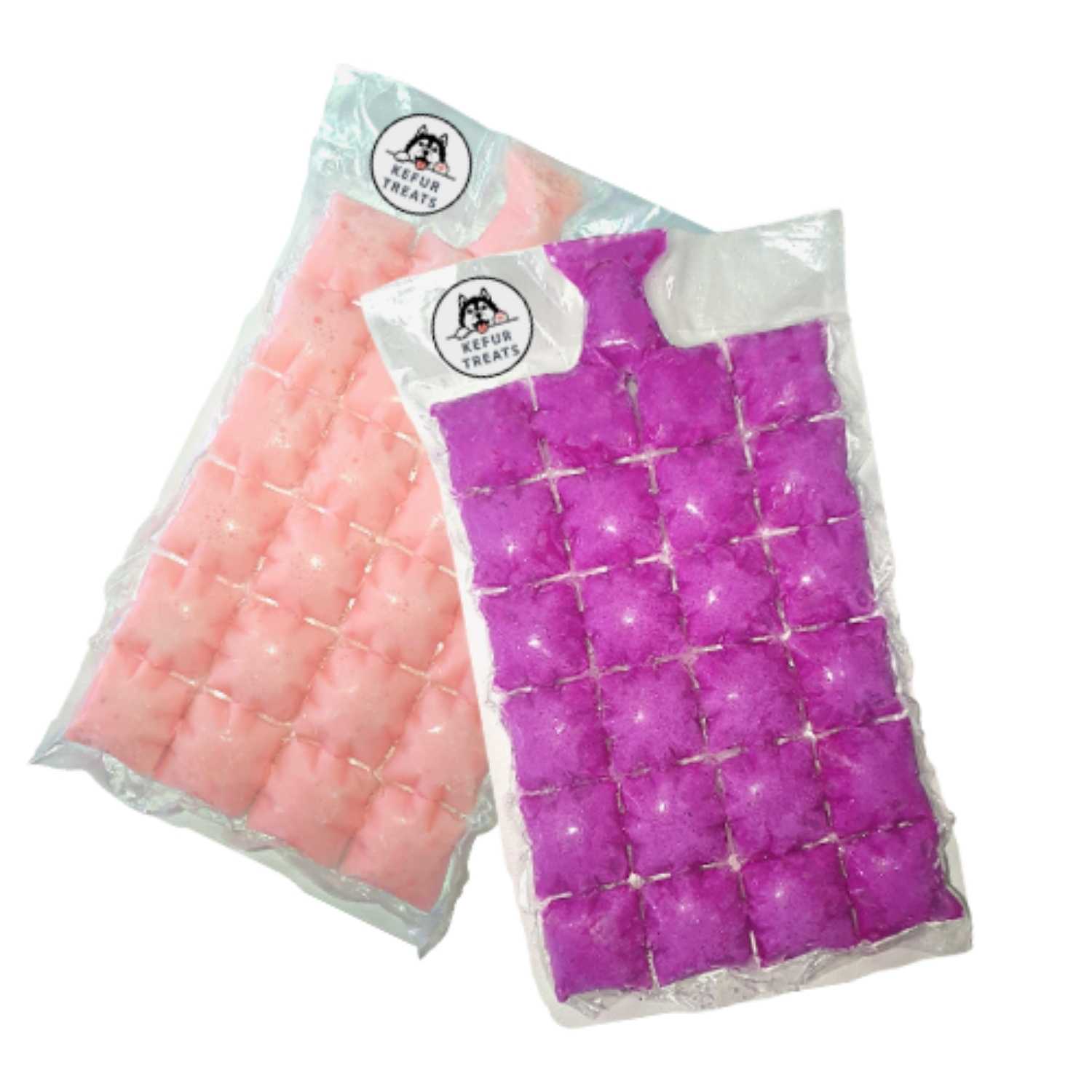 Milk Kefir Kefur Treats Frozen Pack 24 cubes Strawberry Dragonfruit