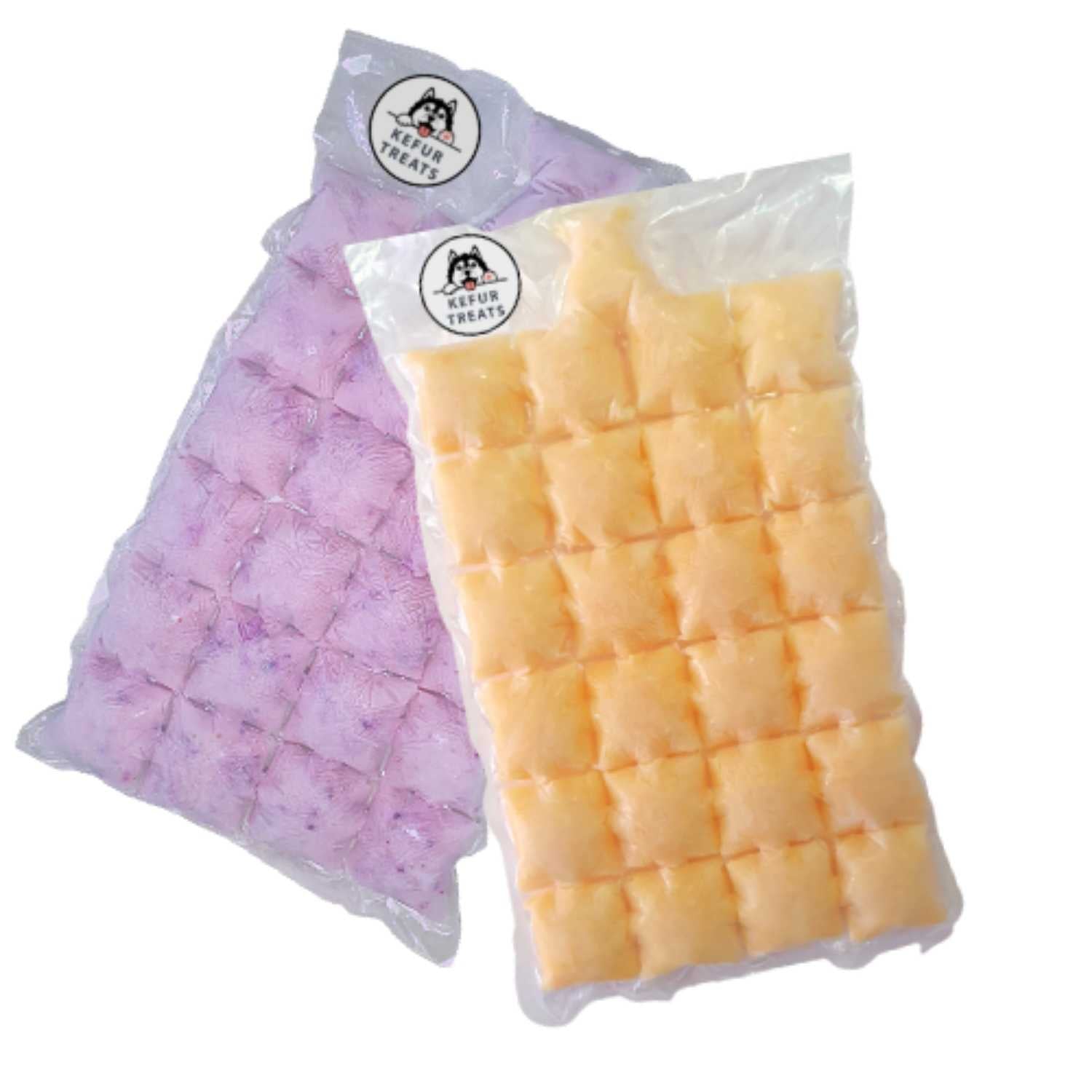 Milk Kefir Kefur Treats Frozen Pack 24 cubes Blueberry Pumpkin