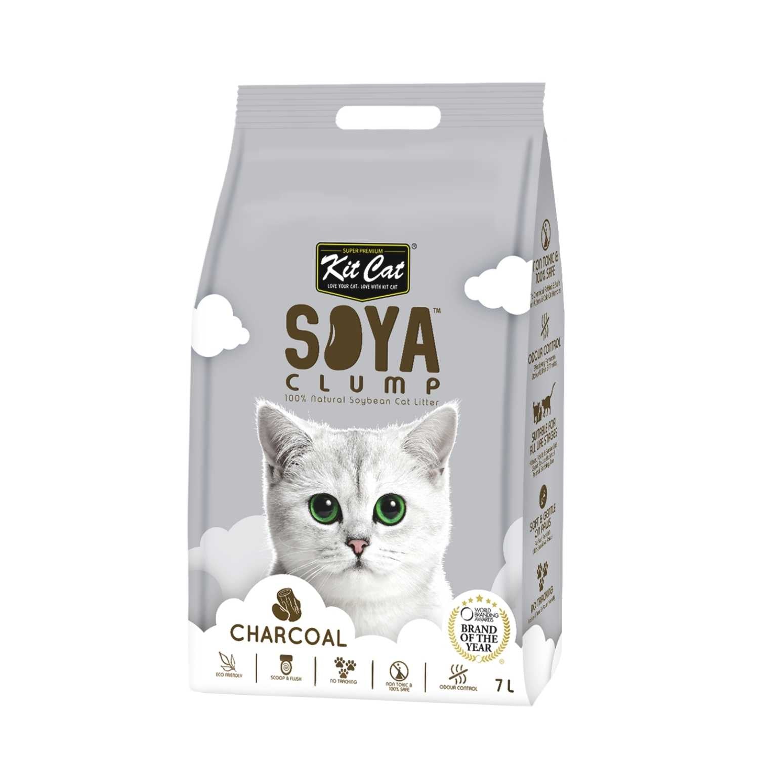 Kit Cat - SoyaClump Soybean Litter 7L (Charcoal)