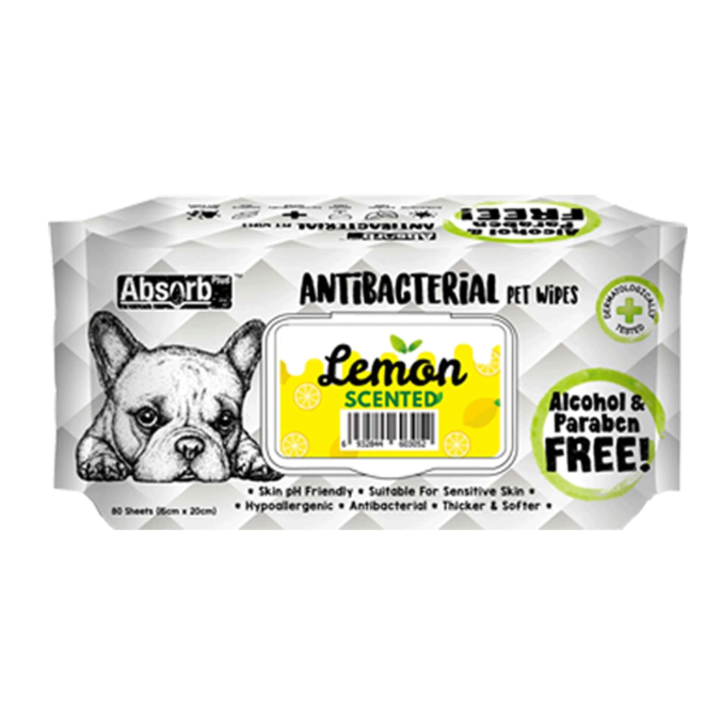 Absorb Plus - Antibacterial Pet Wipes 80pcs for Dogs (7 Scents)