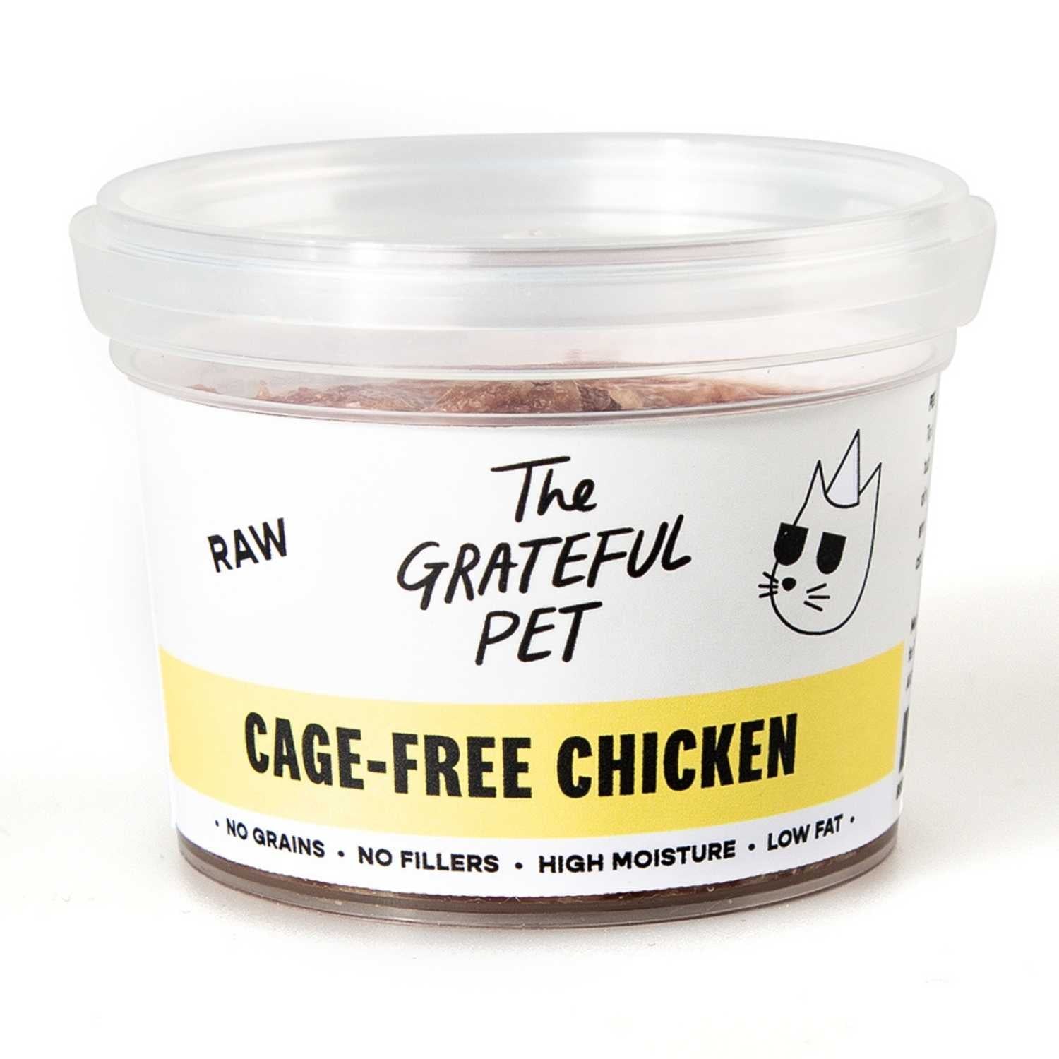 The Grateful Pet - Raw (Cage-Free Chicken) - Cat (12 x 85g Tub) Food (Case)