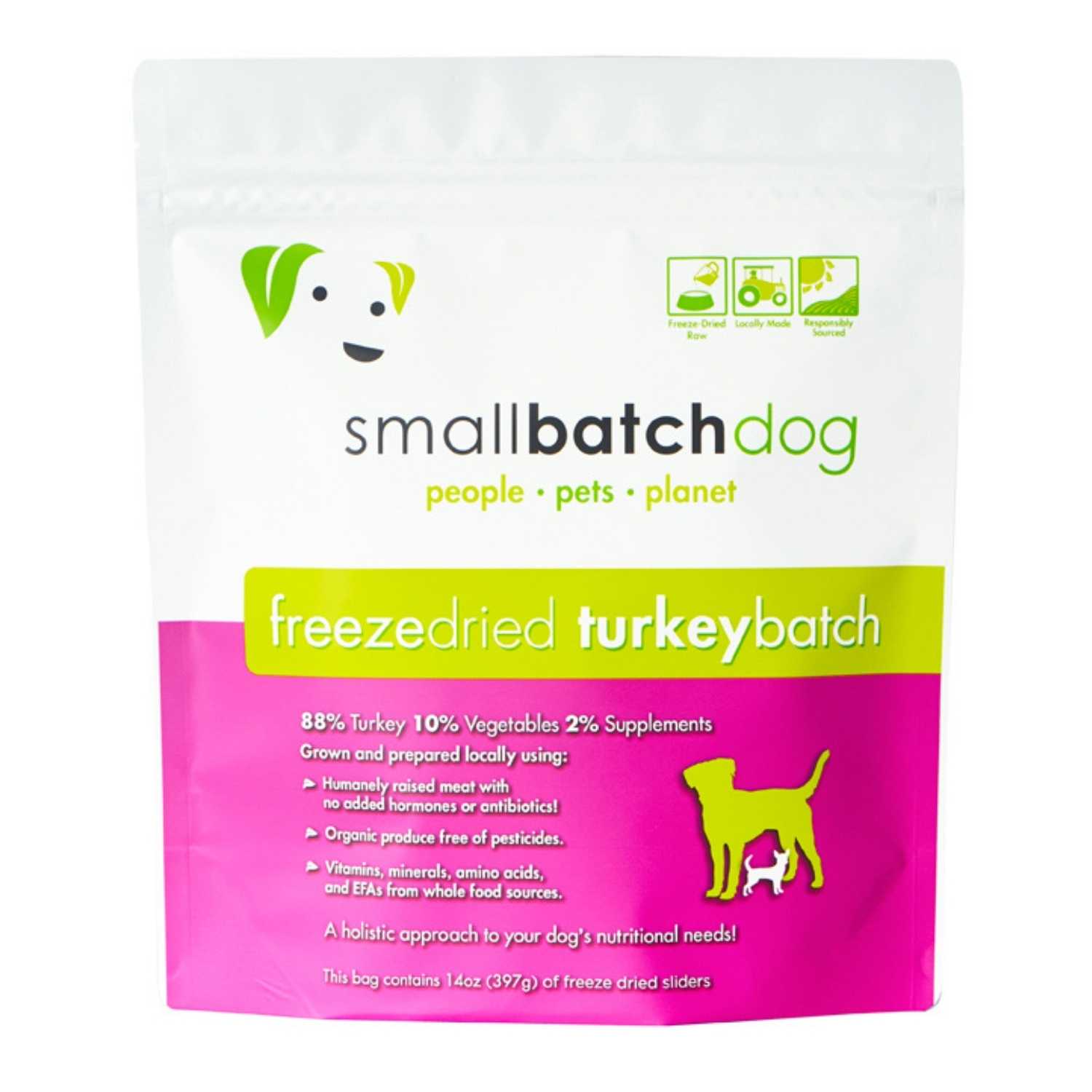 Smallbatch - Turkey Premium Freeze-Dried Raw Slider - Dog 14oz Food