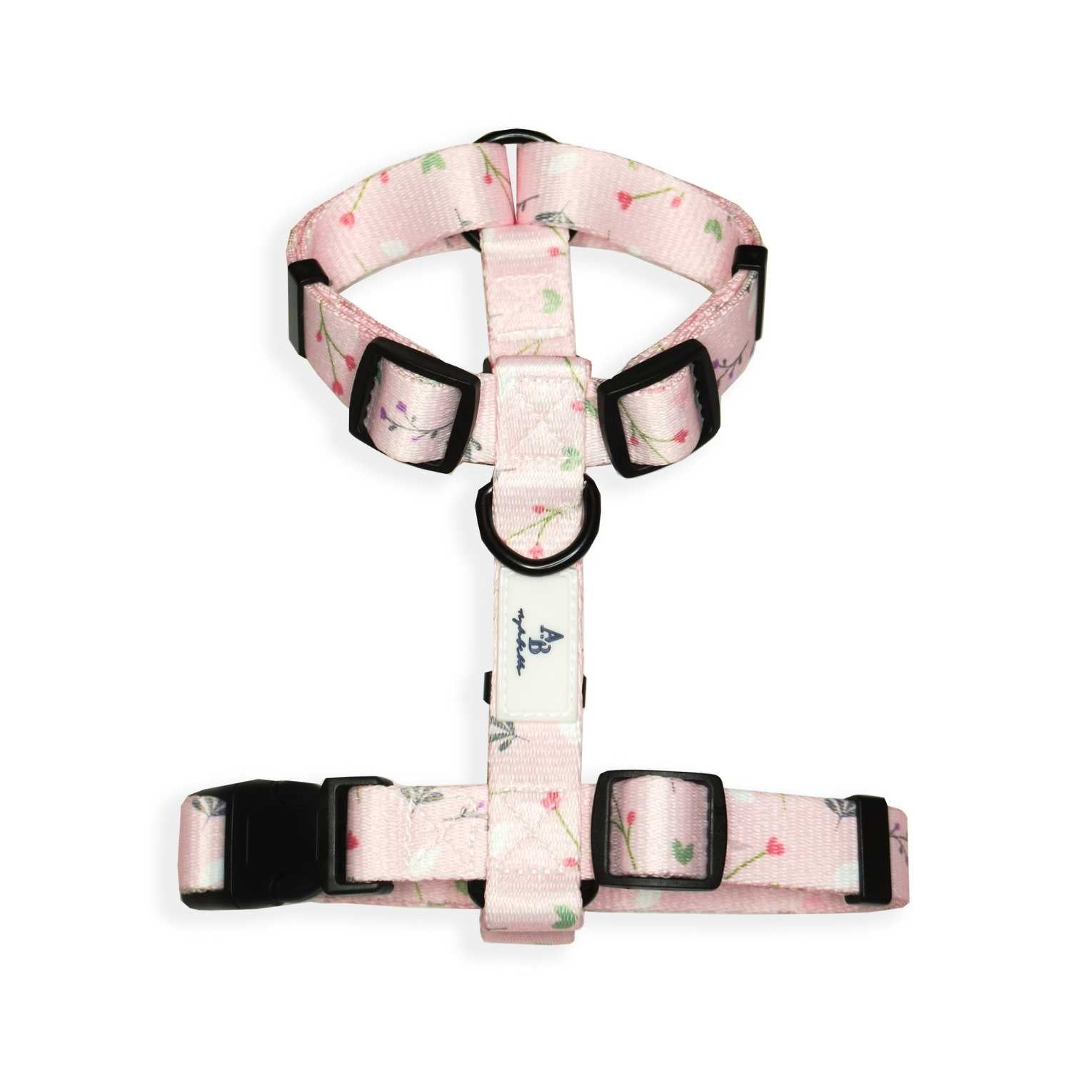 Aylabella Co. - Pink Blossom H-Harness - Dog Accessories (3 Sizes)