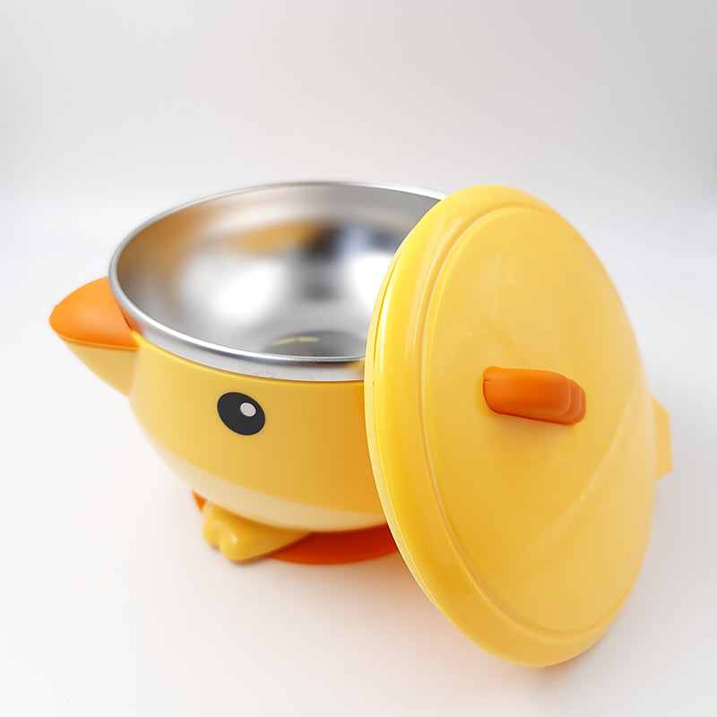 For Furry Friends - Pet Insulated Bowl (Yellow Chick) for Dogs & Cats